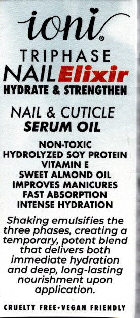 ioni Triphase Nail Elixir Cuticle Serum Oil 0.5 FL OZ
