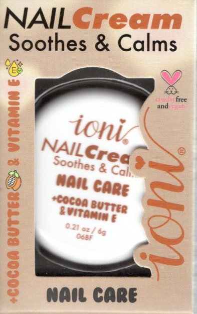 ioni Nail Cream Soothes Calms Cocoa Butter Vitamin E 0.21 oz (Set of 2)