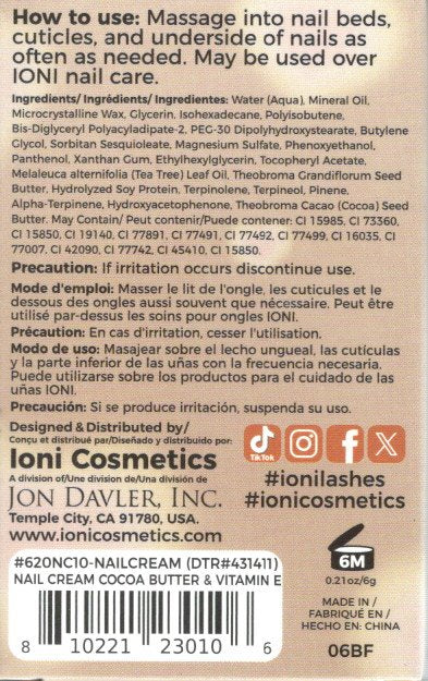 ioni 3-Pc Nail Care Set: Hydrate Elixir + Repair Elixir + Soothing Cream Bundle