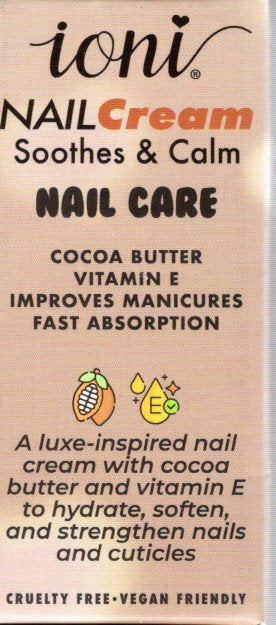 ioni Nail Cream Soothes Calms Cocoa Butter Vitamin E 0.21 oz (Set of 2)