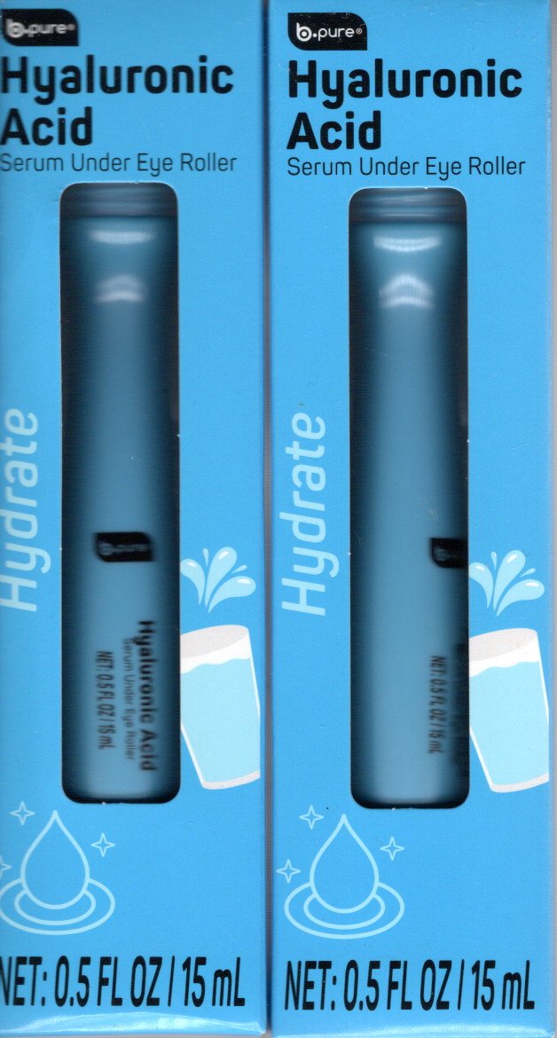 b.pure Hydrate Hyaluronic Acid Serum Under Eye Roller 2-Pack, 1.0 fl. oz.