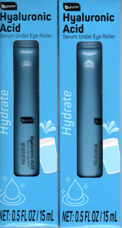 b.pure Hydrate Hyaluronic Acid Serum Under Eye Roller 2-Pack, 1.0 fl. oz.