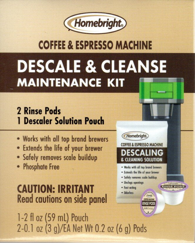 Homebright Coffee & Espresso Machine Descale & Cleance Maintenance Kit, 2 fl. oz