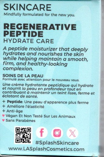 LASplash Skincare Regenerative Peptide Hydrate Care 2-Pack, 0.56 oz.