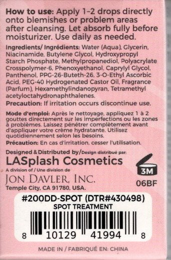 LASplash Skincare Spot Treatment with Niacinamide 2-Pack, 0.56 oz.