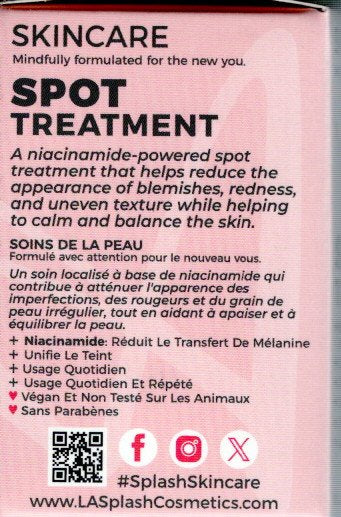 LASplash Skincare Spot Treatment with Niacinamide 2-Pack, 0.56 oz.
