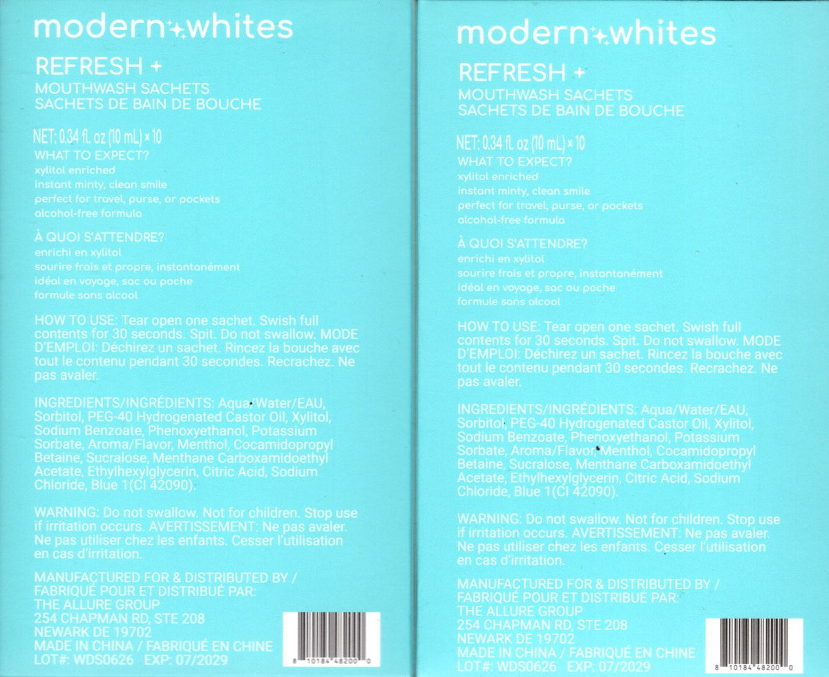 modern+whites Refresh+ Mouthwash Sachets 2-Pack, 6.8 fl. oz.