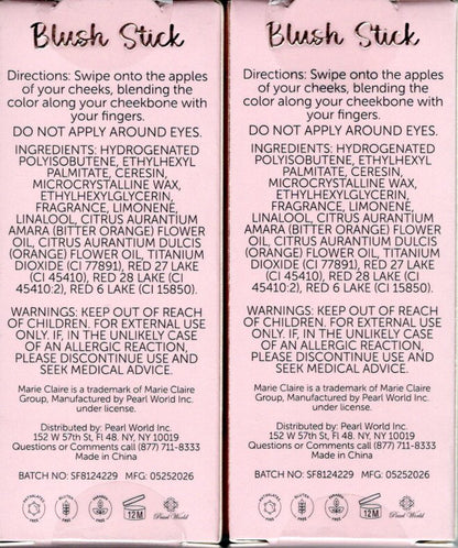 marie claire Paris Blush Stick 2-Pack, 0.56 oz. (Petal Pink)