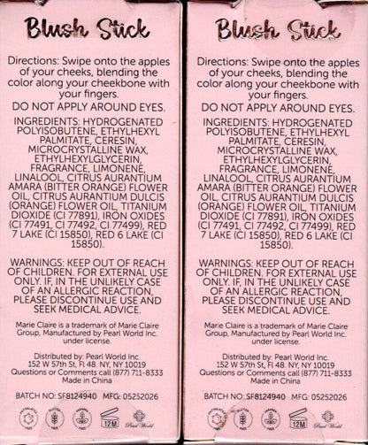 marie claire Paris Blush Stick 2-Pack, 0.56 oz. (Toasted Toffee)