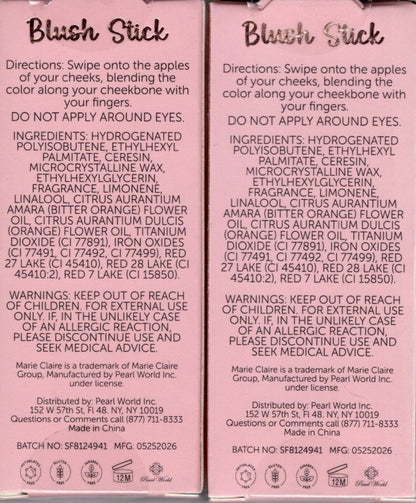marie claire Paris Blush Stick 2-Pack, 0.56 oz. (Soft Mauve)