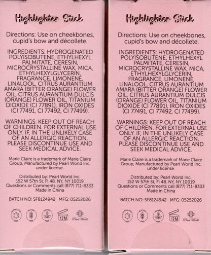 marie claire Paris Blush Stick 2-Pack, 0.56 oz. (Sunbeam)