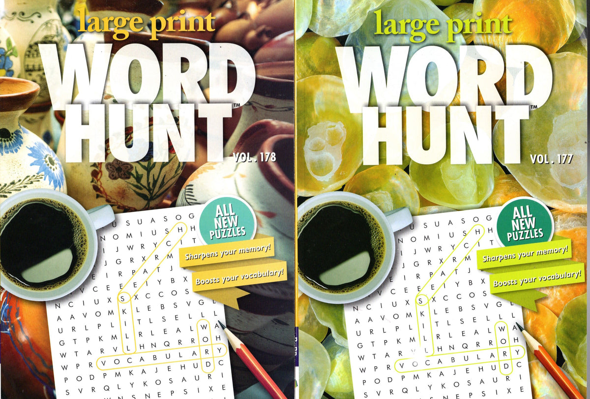 Large Print Word Hunt Vol 177 & 178 2-Pack