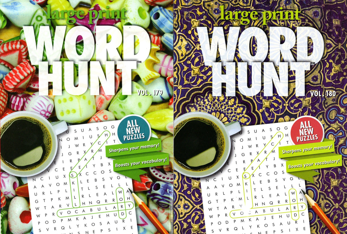 Large Print Word Hunt Vol 179 & 180 2-Pack