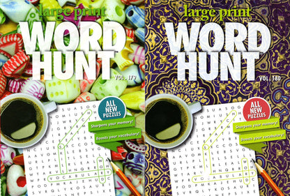 Large Print Word Hunt Vol 179 & 180 2-Pack