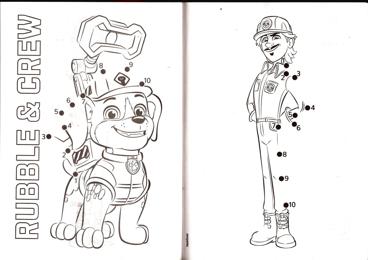 Nickelodeon PAW Patrol & Rubble & Crew Dot-To-Dot Activity Books 2-Pack