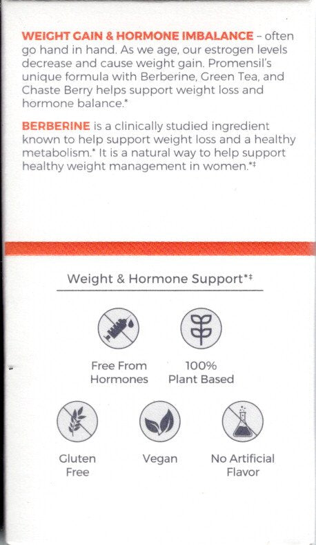 Promensil Weight Loss Support + Hormone Balance Dietary Supplement, 60 Tablets