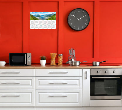 2026 Peel & Stick Calendar - Today is my Lucky Day - Removable - Hallstatt mountain (9"x 6")