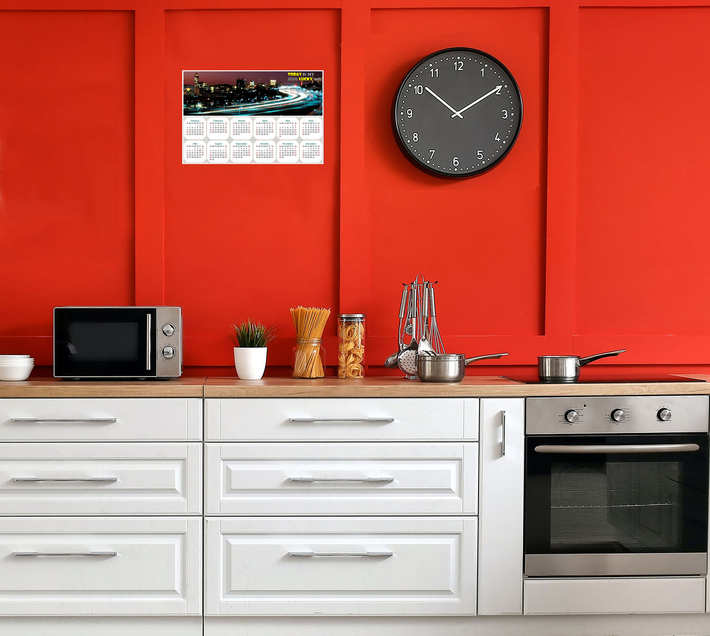 2026 Peel & Stick Calendar - Today is my Lucky Day - Removable, Repositionable - 051 (9"x 6")