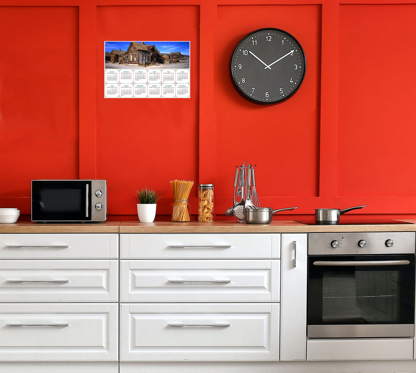 2026 Peel & Stick Calendar - Today is my Lucky Day - Removable - Ghost town (9"x 6")