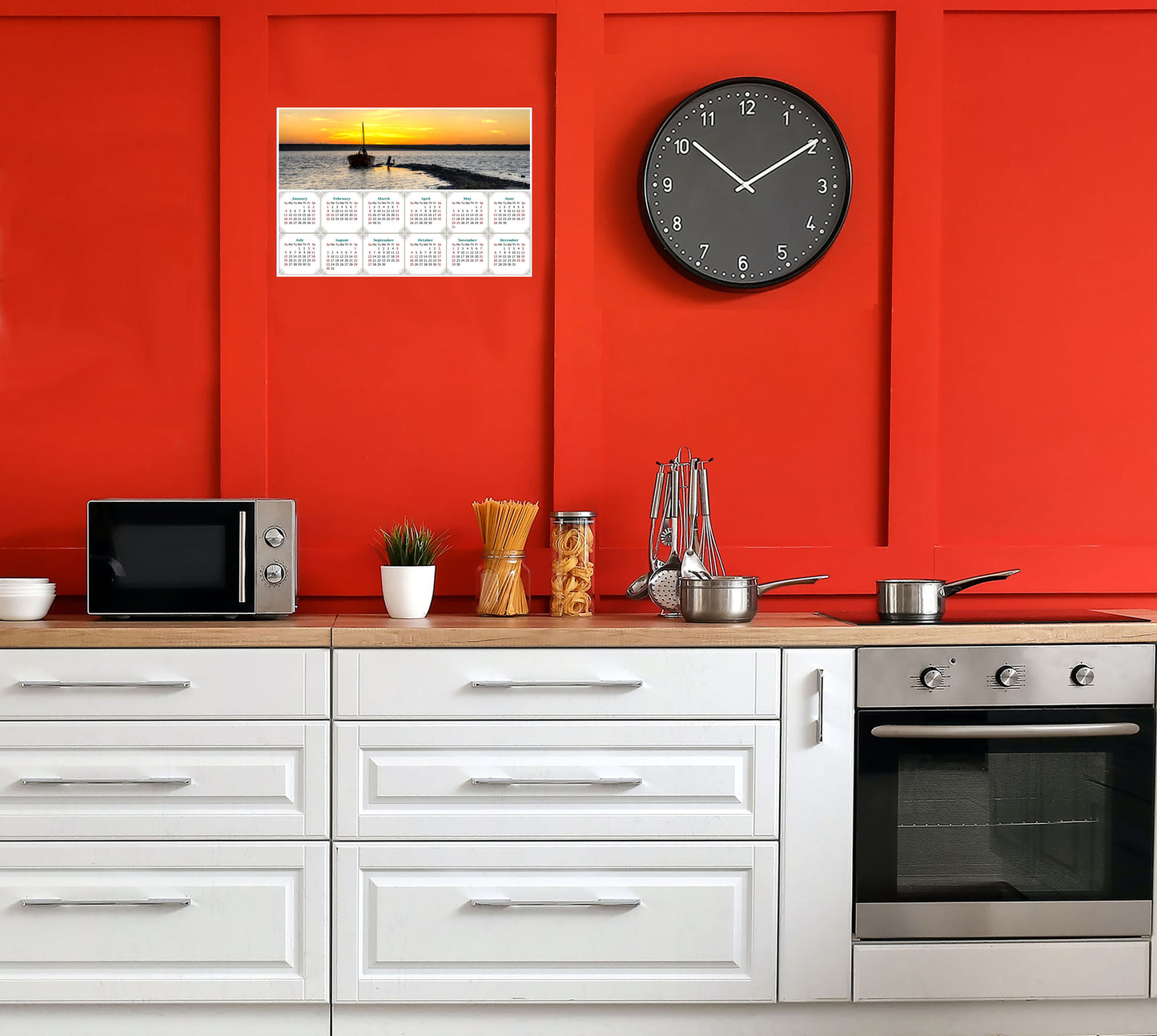 2026 Peel & Stick Calendar - Today is my Lucky Day - Removable - Salt lake near Odesa (9"x 6")