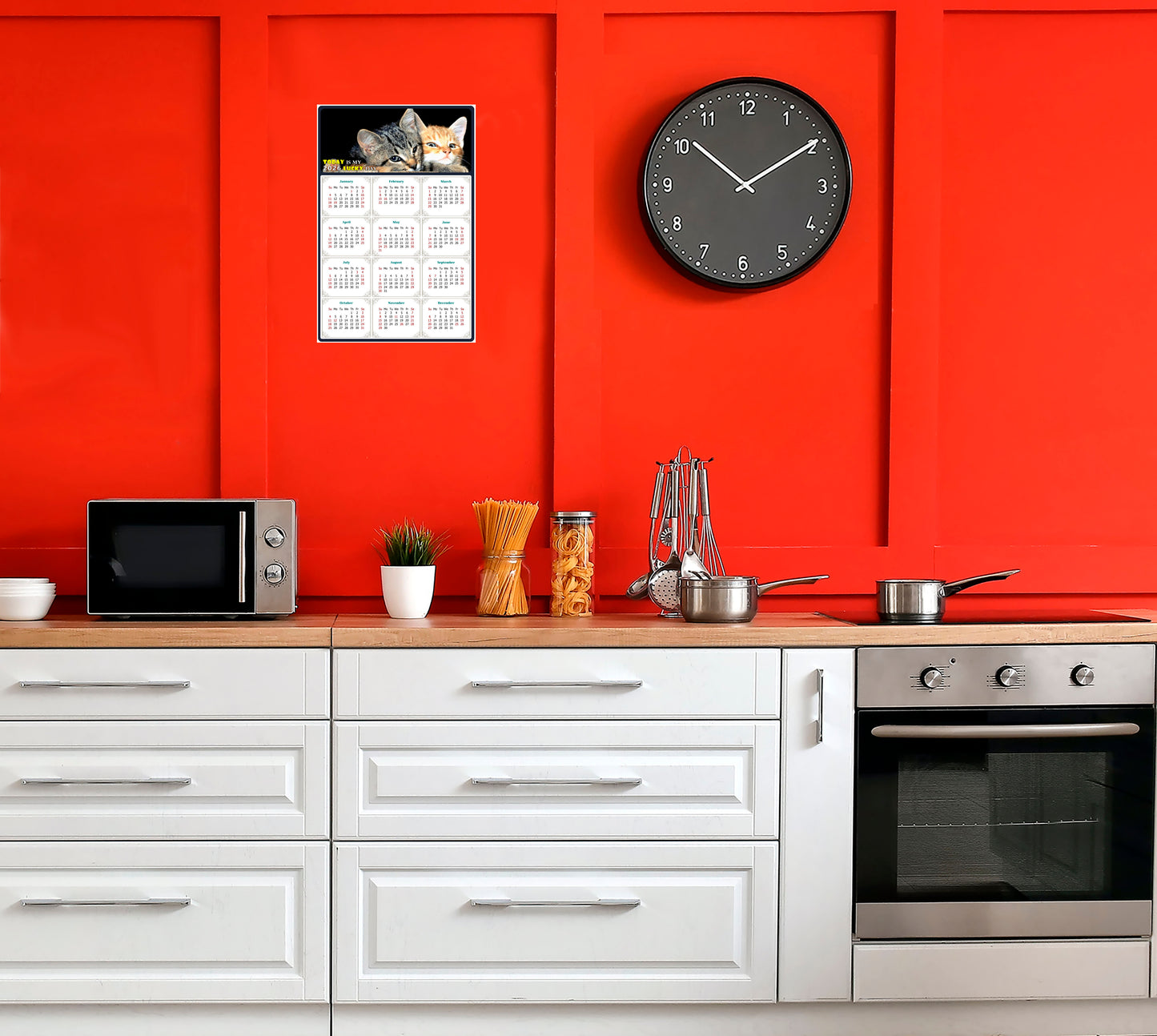 2026 Peel & Stick Calendar - Today is my Lucky Day Removable - Cat 010 (9"x 6")