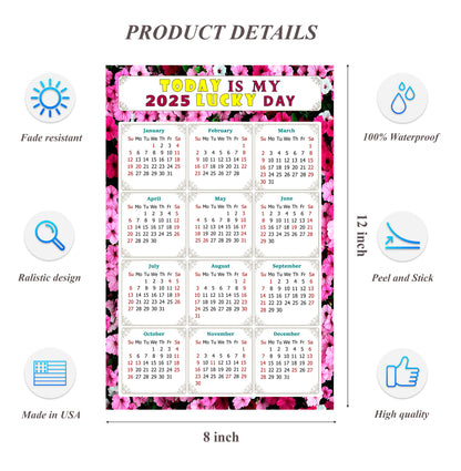 2025 Peel & Stick Calendar - Today is my Lucky Day Removable - 027