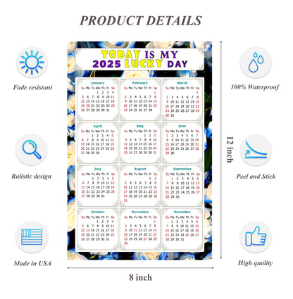 2025 Peel & Stick Calendar - Today is my Lucky Day Removable - 025