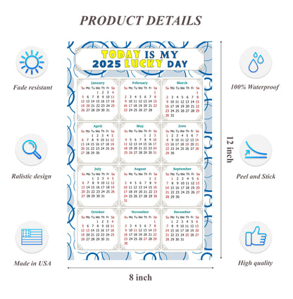 2025 Peel & Stick Calendar - Today is my Lucky Day Removable - 034