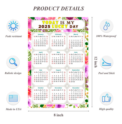 2025 Peel & Stick Calendar - Today is my Lucky Day Removable - 023