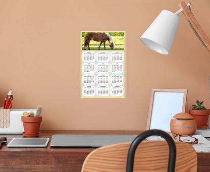 2025 Peel & Stick Calendar - Today is my Lucky Day Removable - Horses 016 (9"x 6")