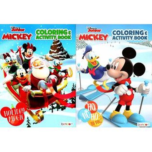 Disney Junior Mickey - Christmas Edition Holiday - Coloring & Activity Book - (Set of 2 Books)