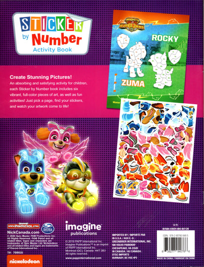 Nickelodeon Paw Patrol - Sticker by Number Activity Book Over 140 Stickers