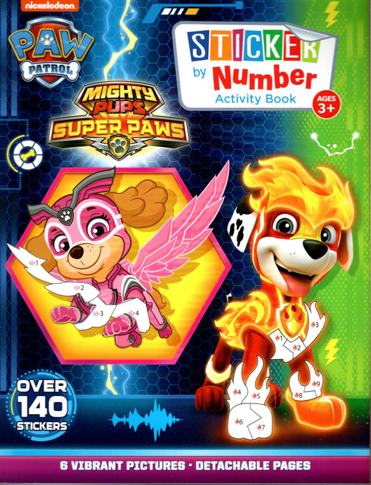 Nickelodeon Paw Patrol - Sticker by Number Activity Book Over 140 Stickers