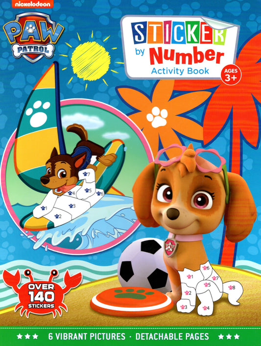 Nickelodeon Paw Patrol - Sticker by Number Activity Book Over 140 Stickers v2