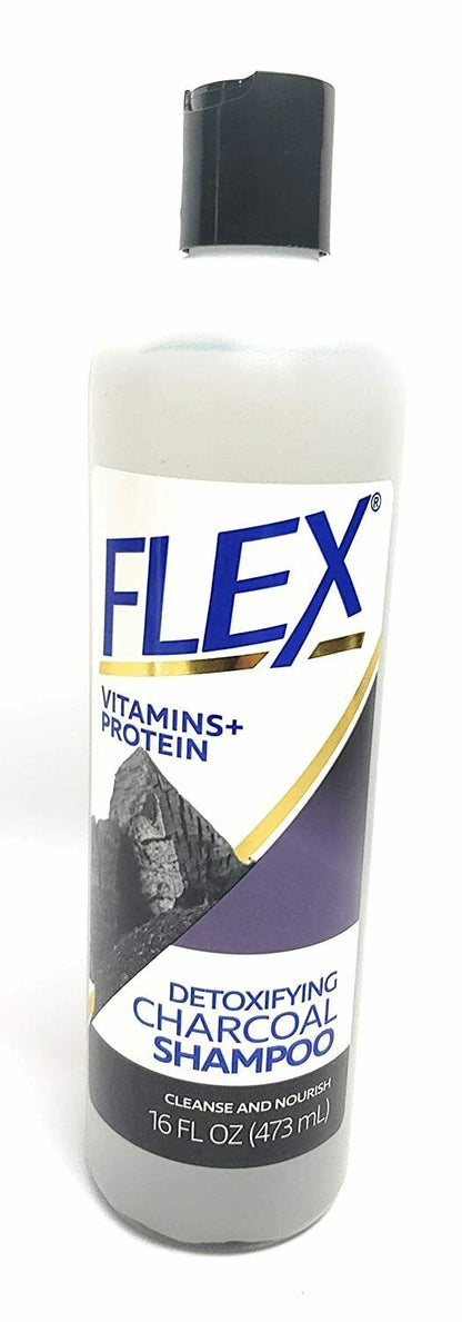 (2 Pack) Flex Detoxifying Charcoal Shampoo & Conditioner Vitamins + Protein