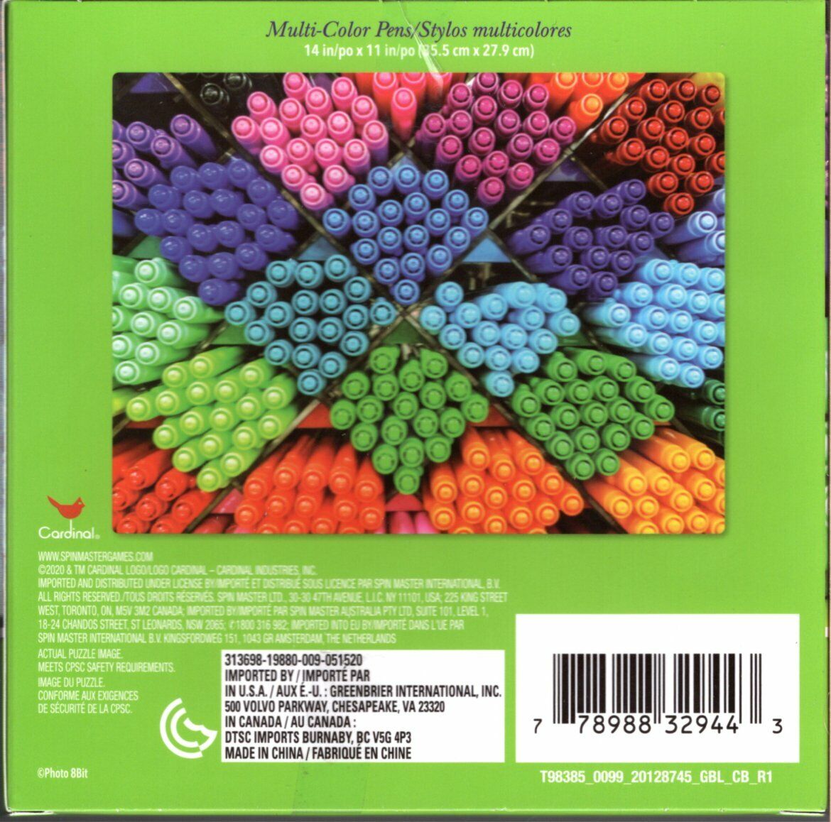 Multi - Color Pens - 500 Piece Jigsaw Puzzle