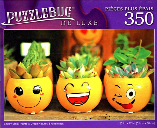 Smiley Emoji Plants - 350 Pieces Deluxe Jigsaw Puzzle