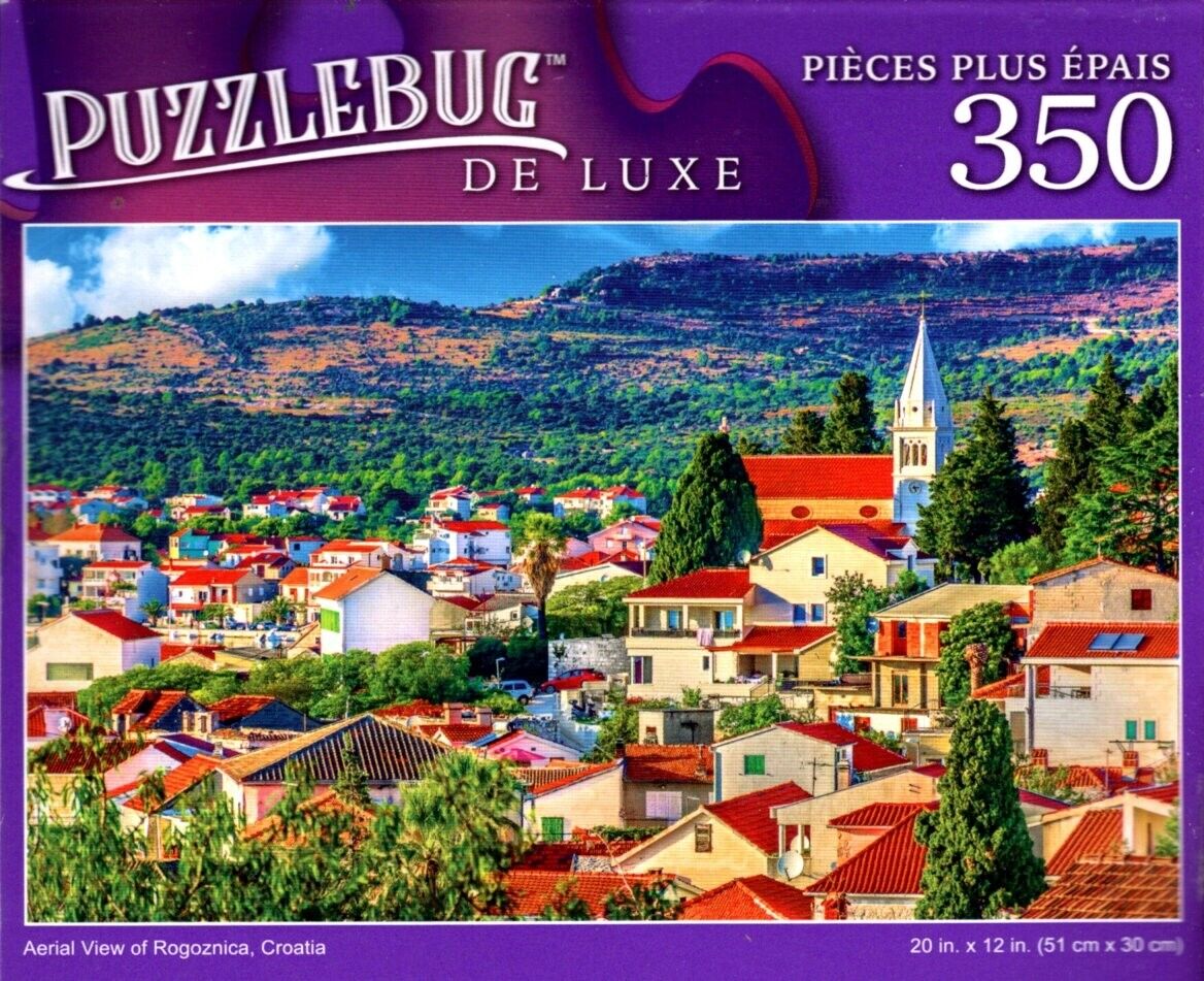 Aerial View of Rogoznica, Croatia - 350 Pieces Deluxe Jigsaw Puzzle