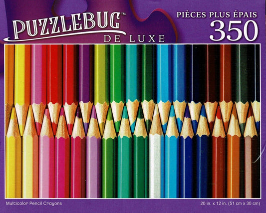 Multicolored Pencil Crayons - 350 Pieces Deluxe Jigsaw Puzzle