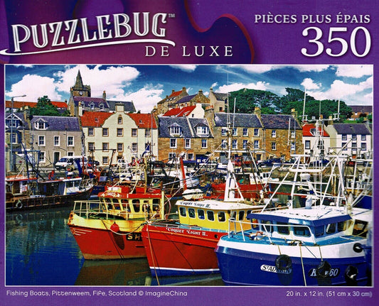 Fishing Boats, Pittenweem, Fife, Scotland - 350 Pieces Deluxe Jigsaw Puzzle