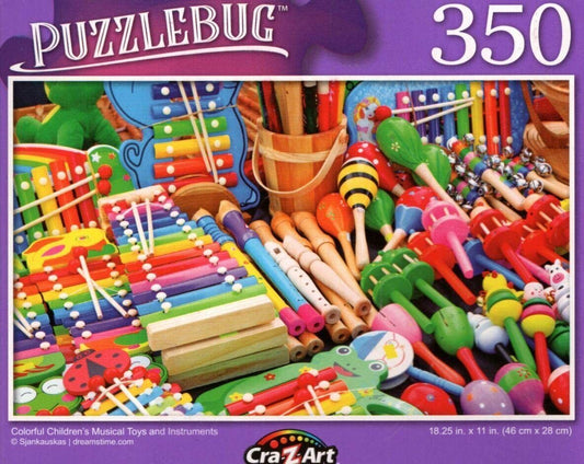 Colorful Children`s Musical Toys and Instruments - 350 Pieces Jigsaw Puzzle