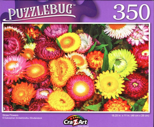 Straw Flowers - 350 Pieces Jigsaw Puzzle