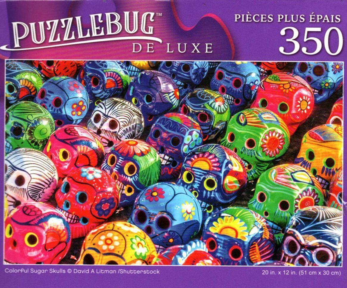 Colorful Sugar Skulls - 350 Pieces Jigsaw Puzzle
