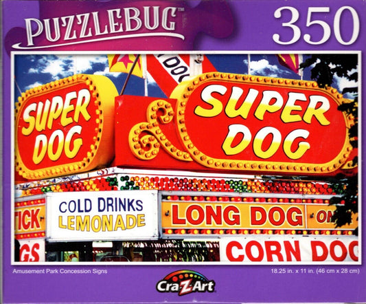 Amusement Park Concession Signs - 350 Pieces Jigsaw Puzzle