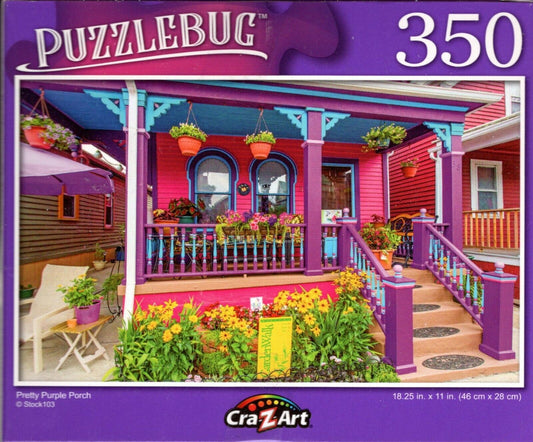 Pretty Purple Porch - 350 Pieces Jigsaw Puzzle