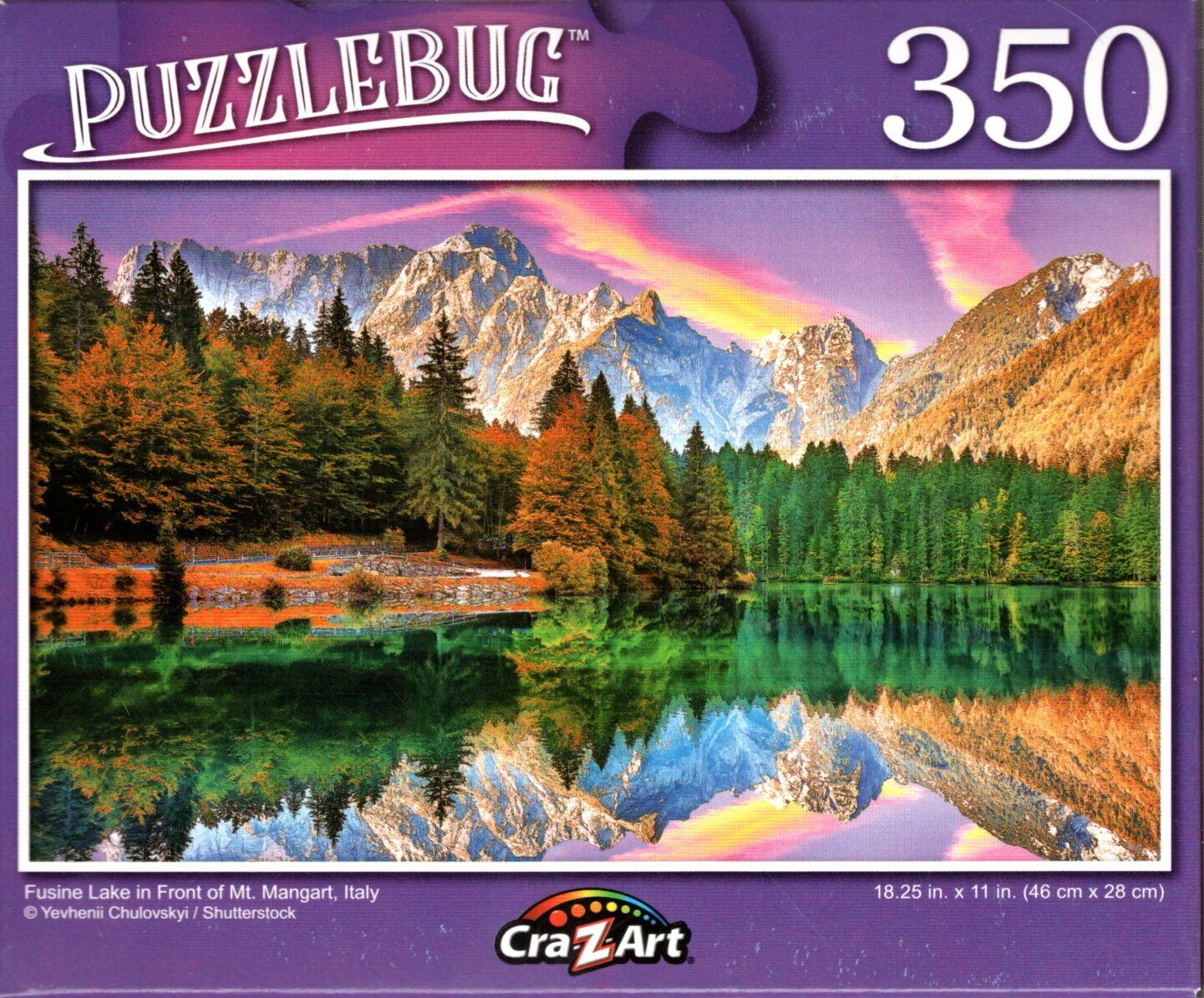 Fusine Lake in Front of Mt. Mangart, Italy - 350 Pieces Jigsaw Puzzle