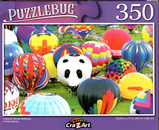 Colorful Hot Air Balloons - 350 Pieces Jigsaw Puzzle