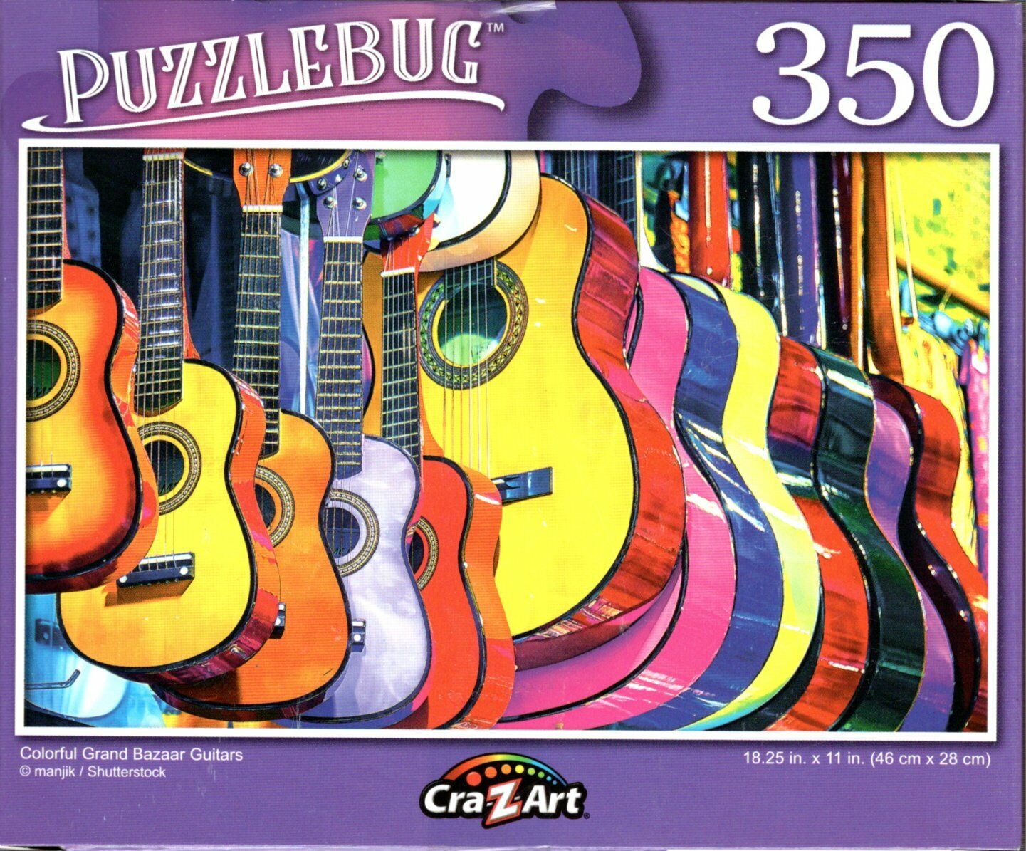 Colorful Grand Bazaar Guitars - 350 Pieces Jigsaw Puzzle