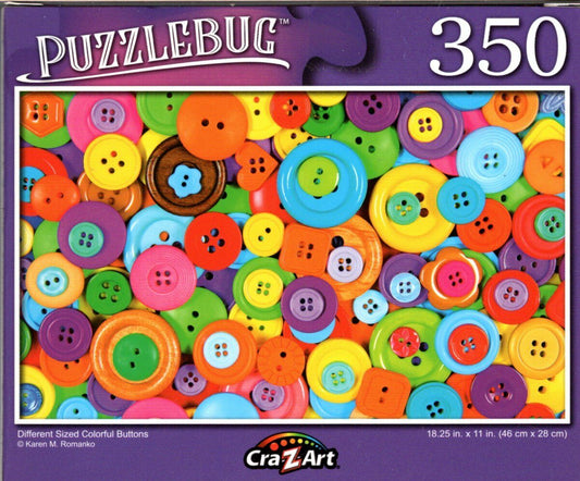 Different Sized Colorful Buttons - 350 Pieces Jigsaw Puzzle