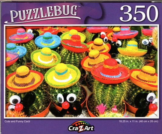 Cute and Funny Cacti - 350 Pieces Jigsaw Puzzle